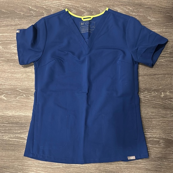 FIGS Electric Blue Auburn Top XS - Picture 2 of 3